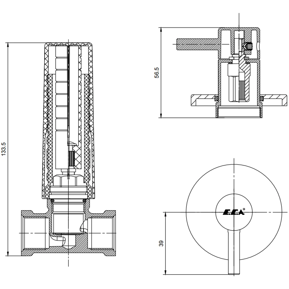 Eca Ankastre Ara Kesme Valfi - 102151029 Hemen Al