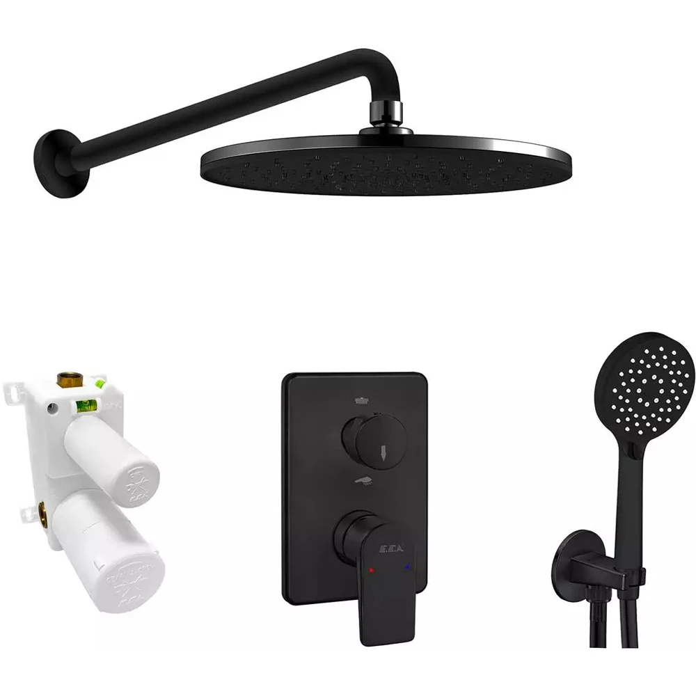 Eca Dalia 2 Yollu Mat Siyah Ankastre Duş Seti - 102199787C1 Hemen Al