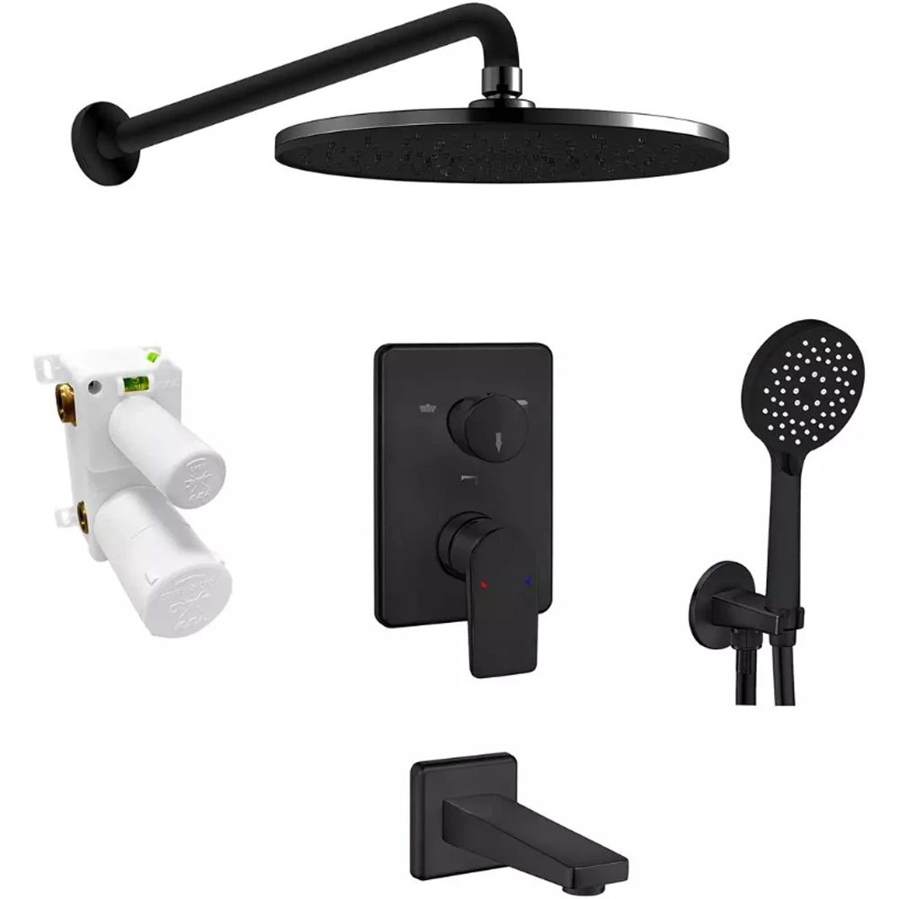 Eca Dalia 3 Yollu Mat Siyah Ankastre Duş Seti - 102199785C1 Hemen Al