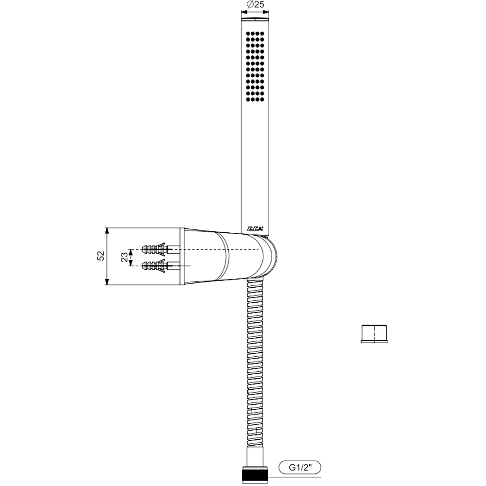 Eca Life 1 Fonksiyonlu Mafsallı Mat Siyah El Duşu Takımı - 102117778C1 Hemen Al