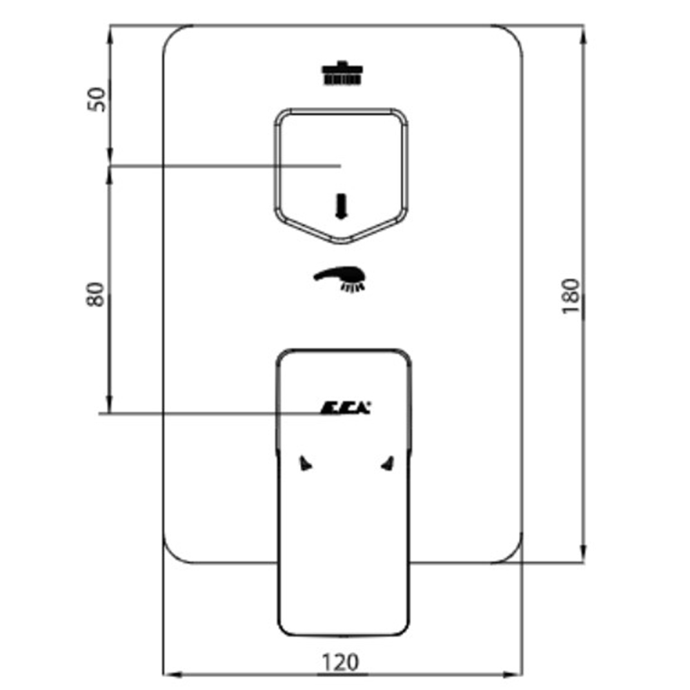 Eca Royal 2 Yollu Ankastre Banyo-Duş Bataryası - 102167251-KDE Hemen Al