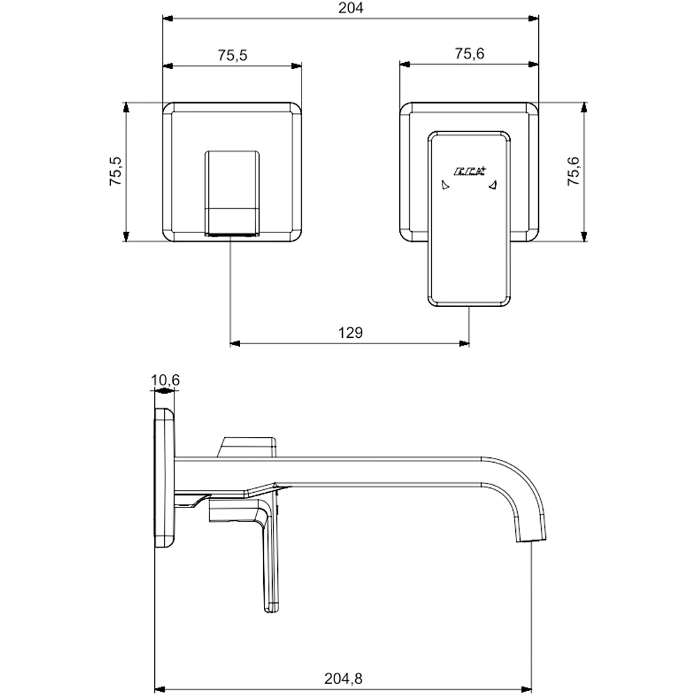 Eca Royal Mat Siyah Ankastre Lavabo Bataryası - 102167629C1-KK Hemen Al