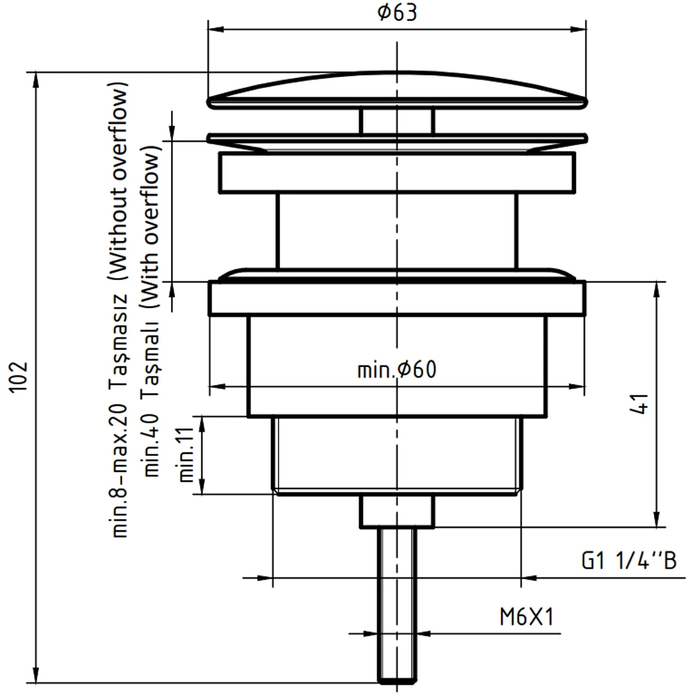 Eca Taşmalı-Taşmasız Sabit Mat Siyah Lavabo Sifonu - 402129032C1 Hemen Al