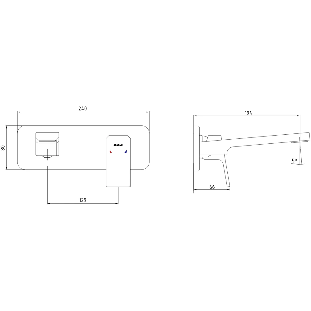 Eca Tiera Altın Ankastre Lavabo Bataryası - 102167605A1-K Hemen Al