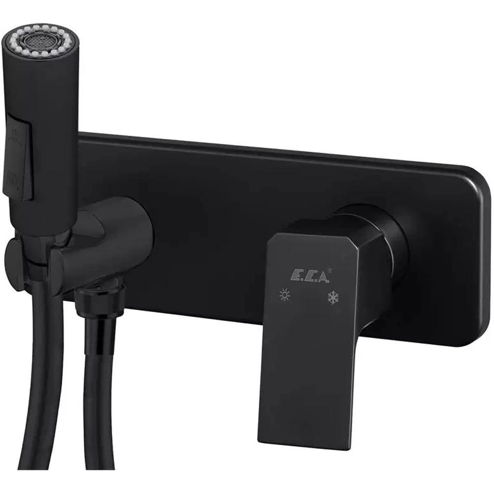 Eca Tiera El Duşlu Mat Siyah Ankastre Taharet Bataryası - 102167005C1-KE Hemen Al