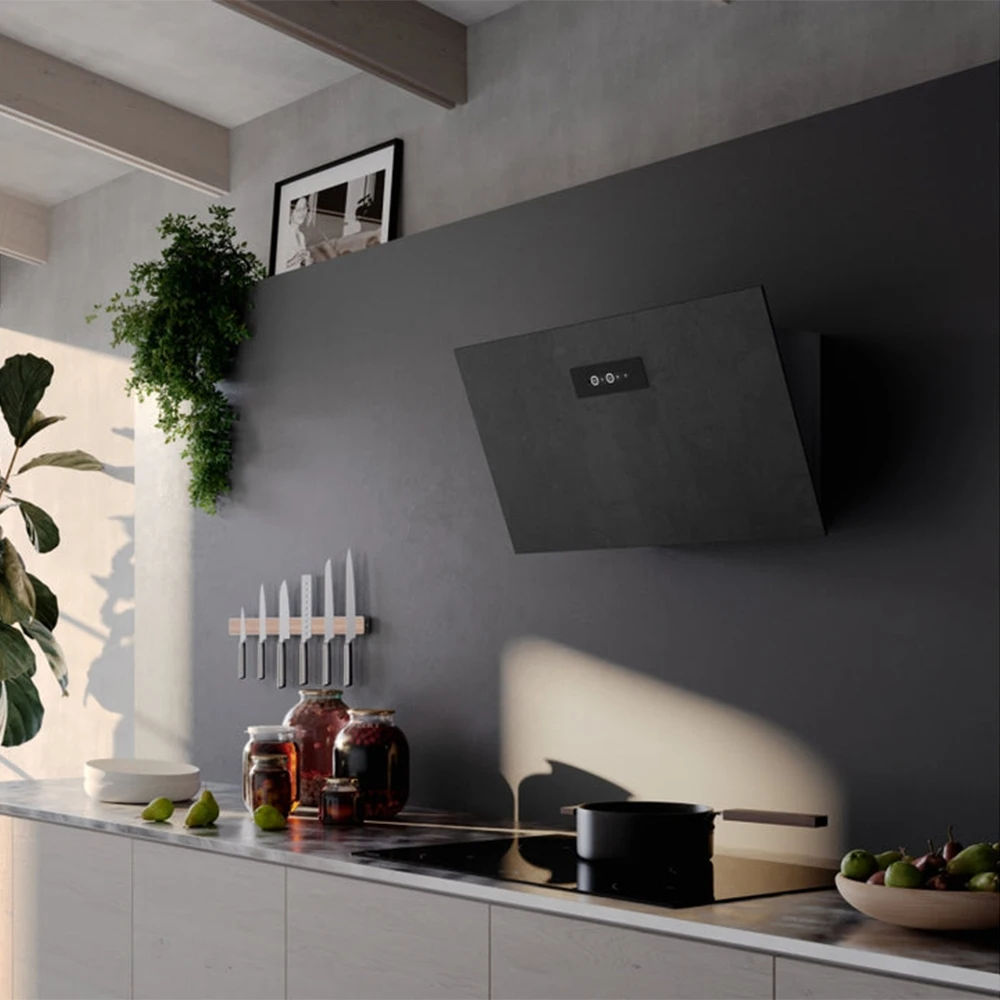 Faber Grexia Gres DG A80 Siyah-Mat Gri Davlumbaz Hemen Al