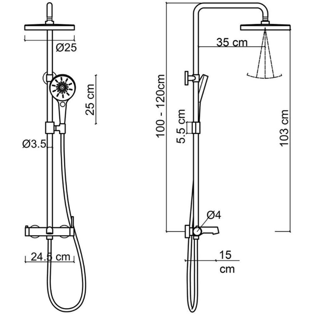 Fontana FJ-1053F Rose Gold Duş Kolonu Hemen Al