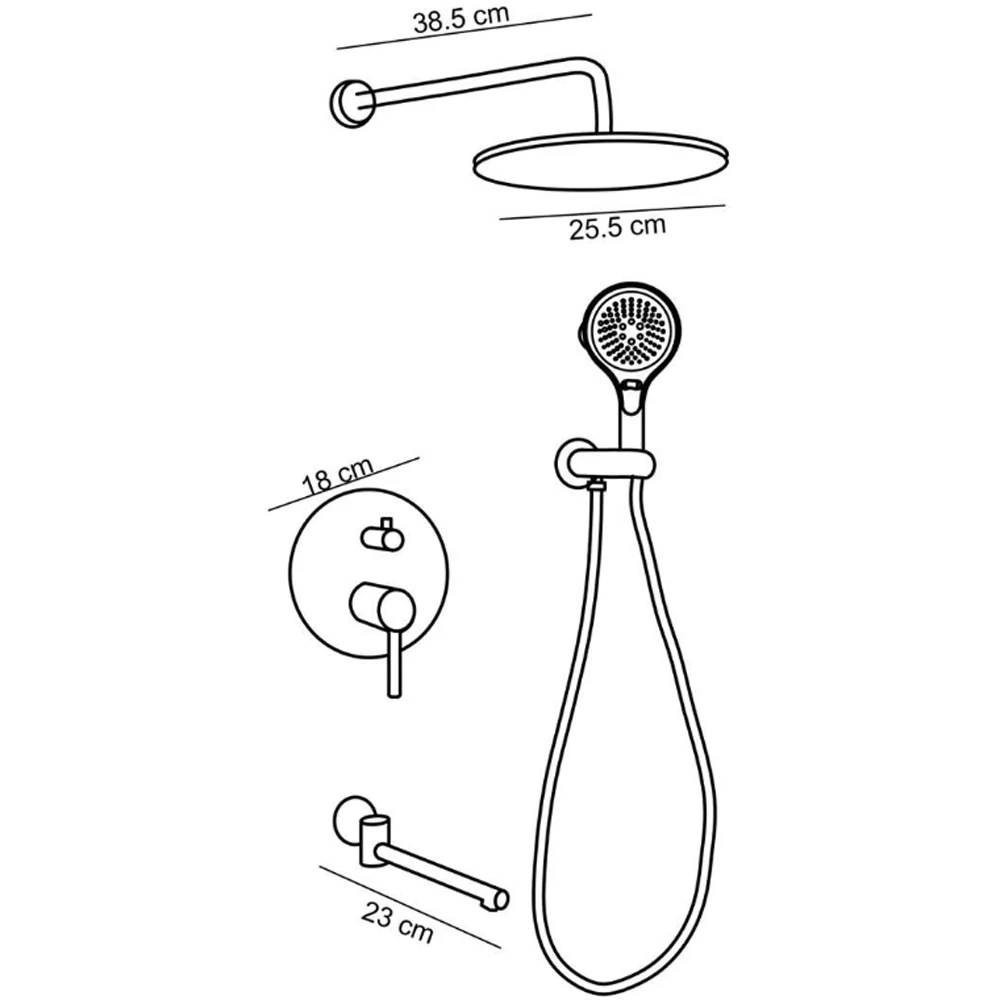 Fontana FJ-4153F Rose Gold Ankastre Duş Seti Hemen Al