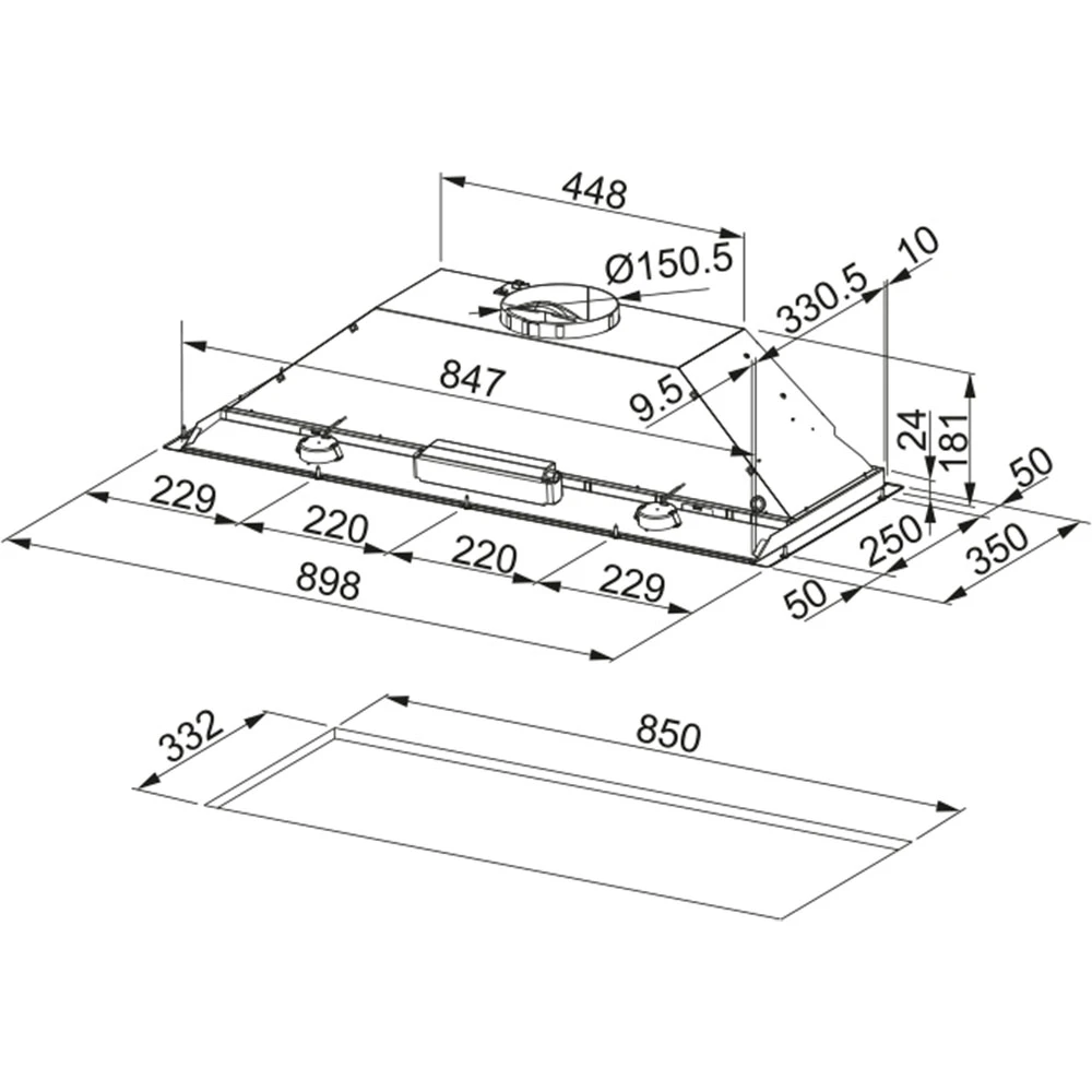 Franke Aspiratör Inca Box Fbı 931H X Led Ankastre Hemen Al