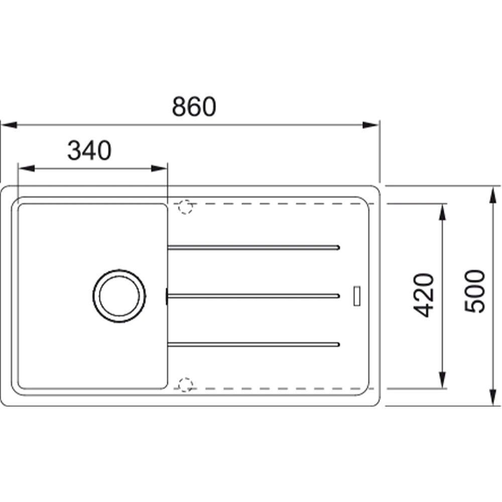 Franke Basis BFG 611-86 Sağ-Sol Damlalıklı Slate Grey Granit Evye Hemen Al