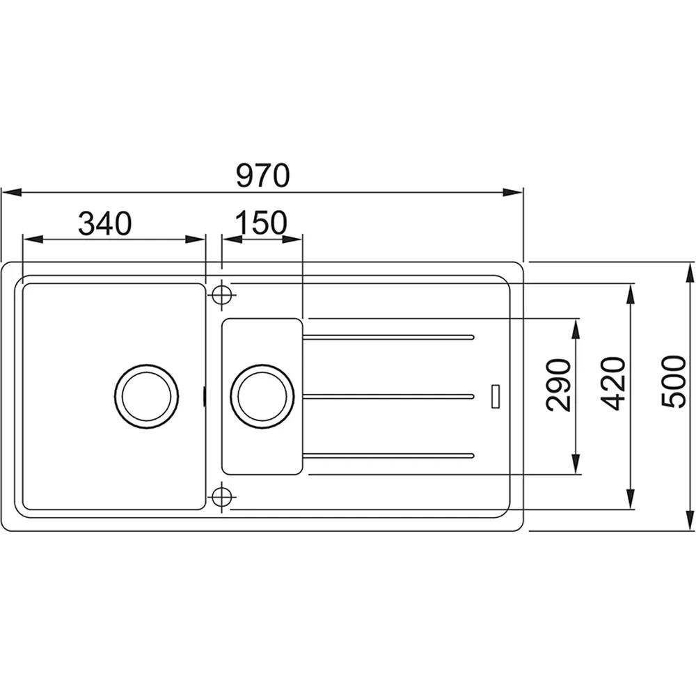 Franke Basis BFG 651-97 Oyster 1.5 Gözlü Granit Eviye Hemen Al