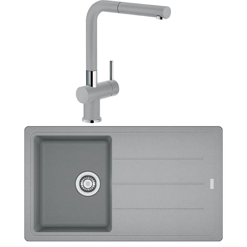 Franke Basis Bfg 611-86 Granit Eviye + Active Plus Doccia 2.0 Armatür Seti (Stone Grey) Hemen Al