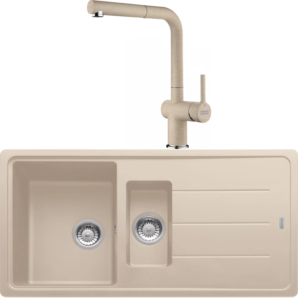 Franke Basis Bfg 651-97 1,5 Gözlü Granit Evye + Active Plus Doccia 2.0 Armatür (Avena) Hemen Al
