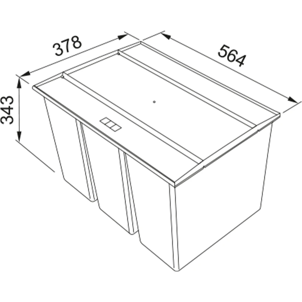 Franke Easysort 600-3-0 Ankastre Dolap İçi Çöp Kovası Hemen Al