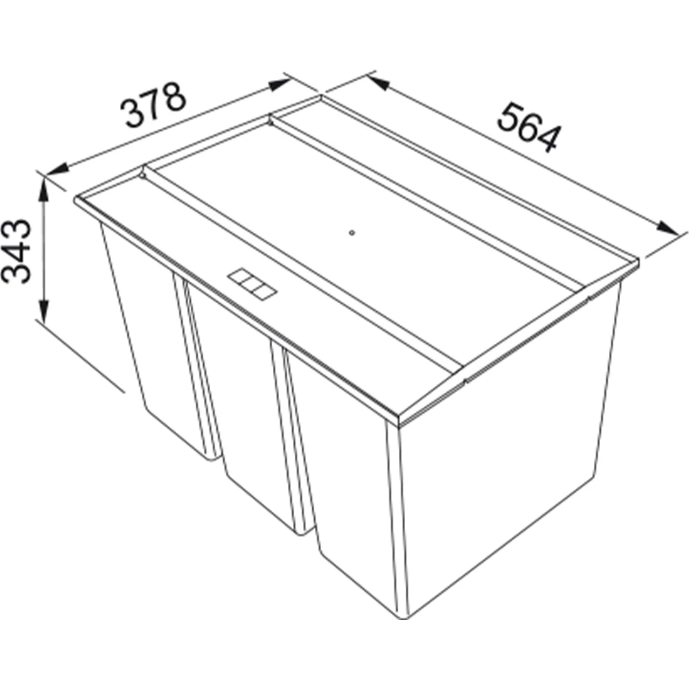 Franke Easysort 600-2-2 Ankastre Dolap İçi Çöp Kovası Hemen Al