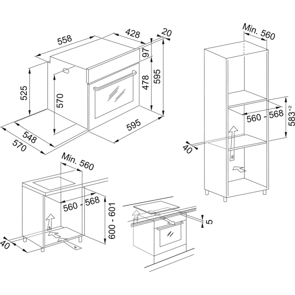 Franke FSM 86 H XS Siyah Cam-Inox Fırın Hemen Al