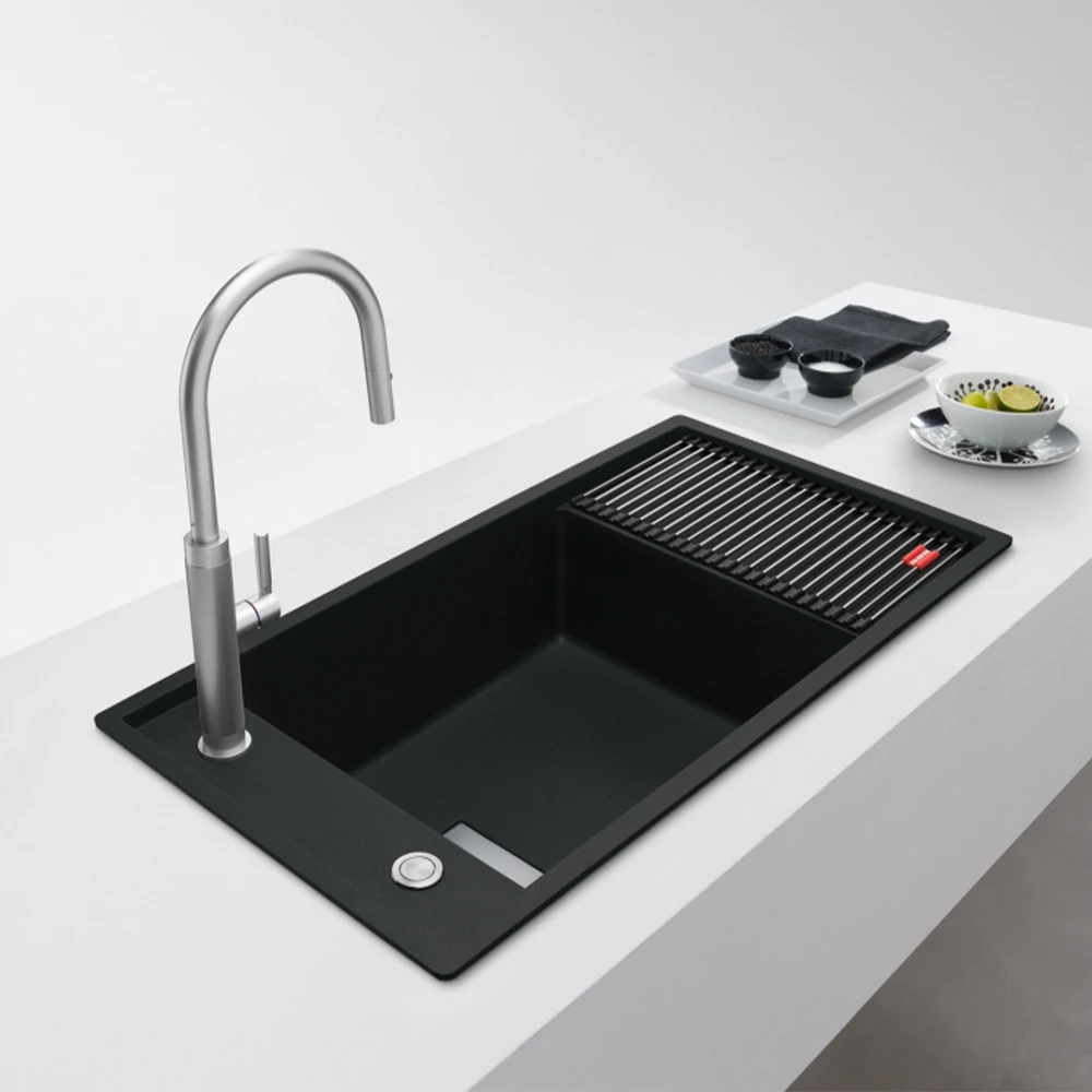 Franke Fresno Fsg 611-88 Nero Granit Evye Hemen Al