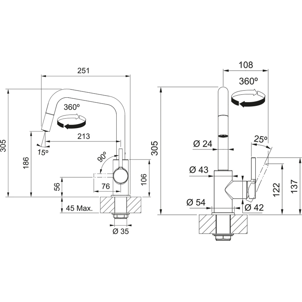 Franke Lina U Doccia Spiralli Eviye Armatürü Hemen Al