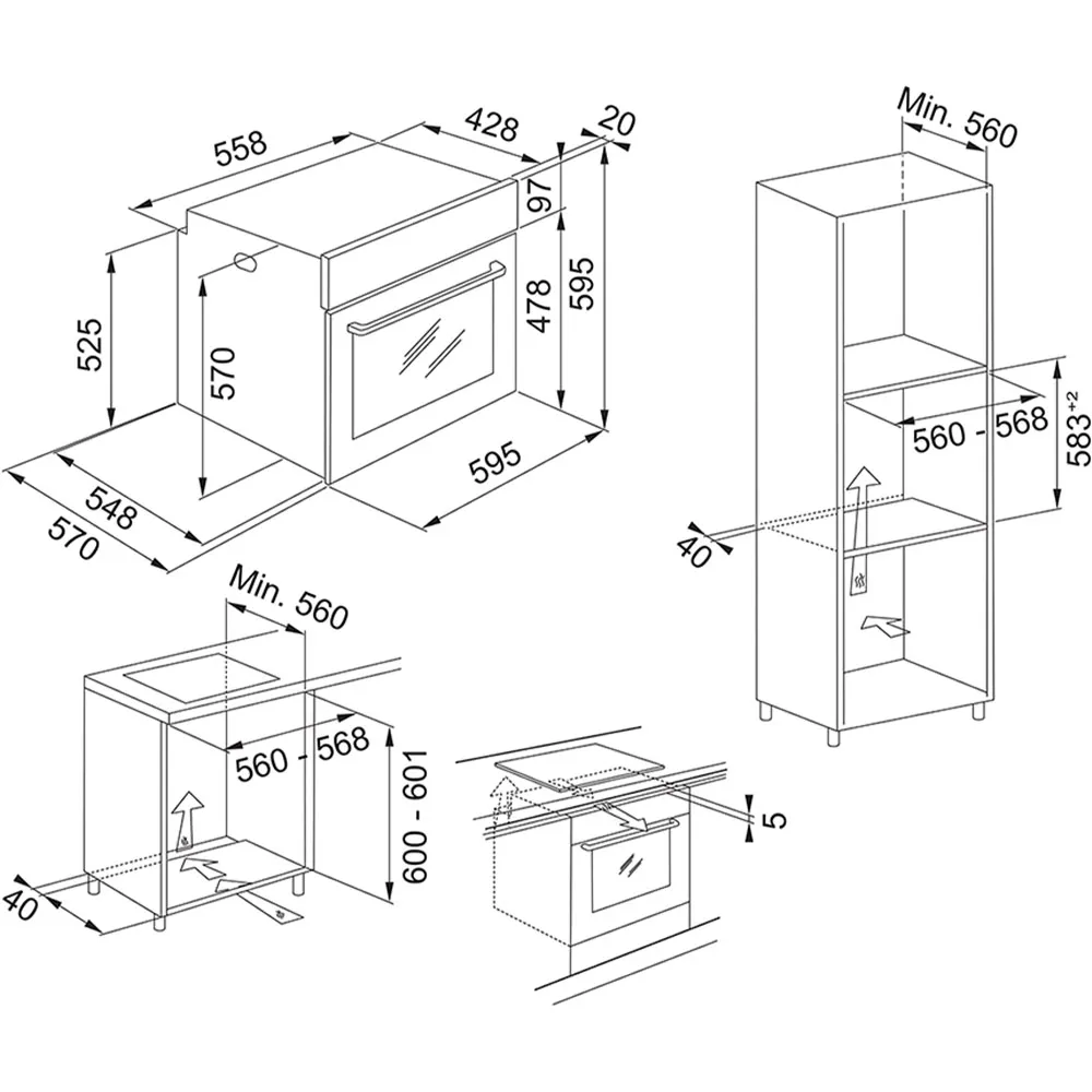 Franke Linear FSL 82 H XS Inox Fırın Hemen Al