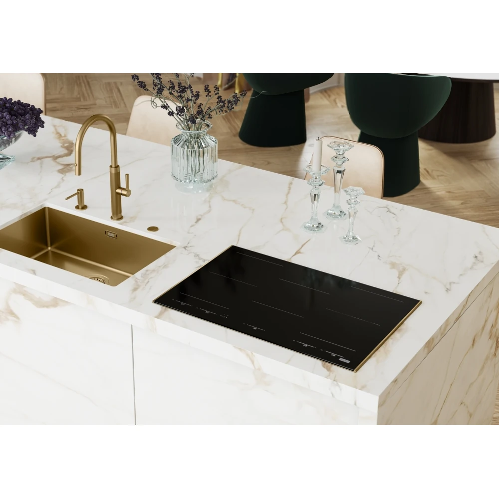 Franke Mythos Masterpiece FMY 805 I F KL GD Siyah Cam-Altın İndiksiyonlu Ocak Hemen Al