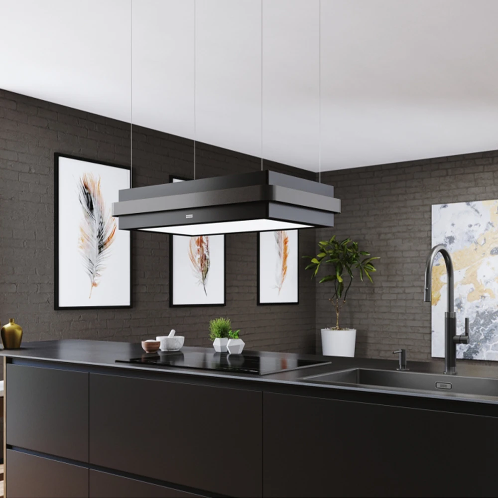 Franke Mythos Masterpiece FMYS BK/AN F80 KL Mat Siyah-Antrasit Ada Davlumbaz Hemen Al