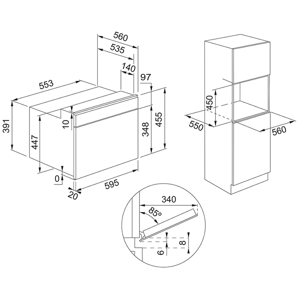 Franke Smart FSM 45 MW XS Siyah Cam-Inox Mikrodalga Fırın Hemen Al