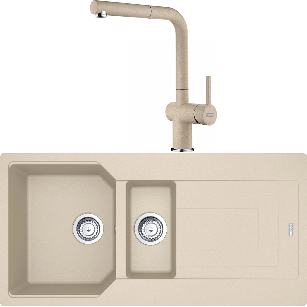 Franke Urban Ubg 651-100 1,5 Gözlü Granit Evye + Active Plus Doccia 2.0 Armatür (Avena) Hemen Al