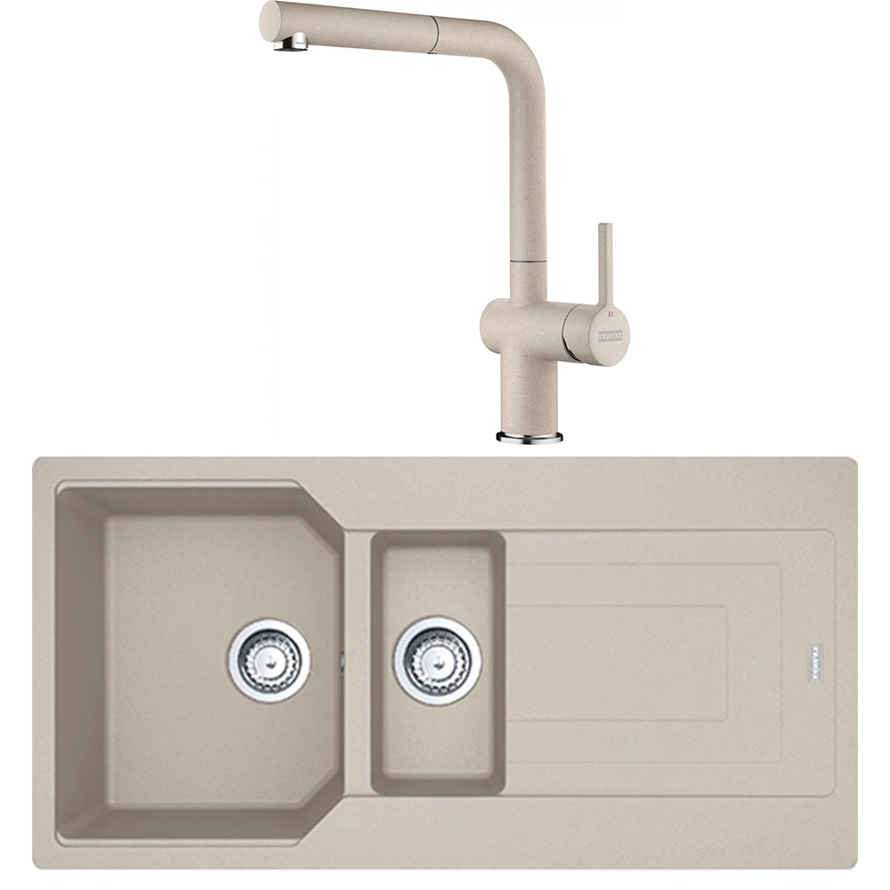 Franke Urban Ubg 651-100 1,5 Gözlü Granit Evye + Active Plus Doccia 2.0 Armatür (Sahara) Hemen Al