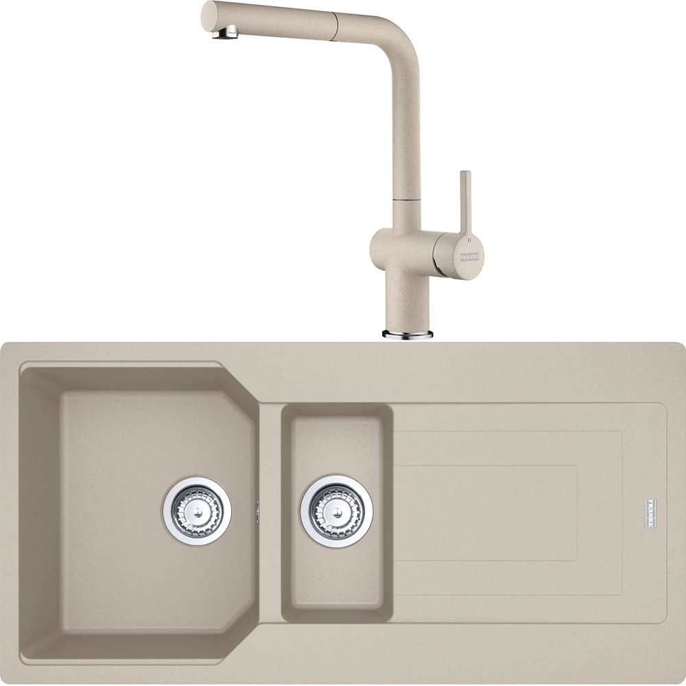 Franke Urban Ubg 651-100 1,5 Gözlü Granit Evye + Active Plus Doccia 2.0 Armatür (Sahara) Hemen Al