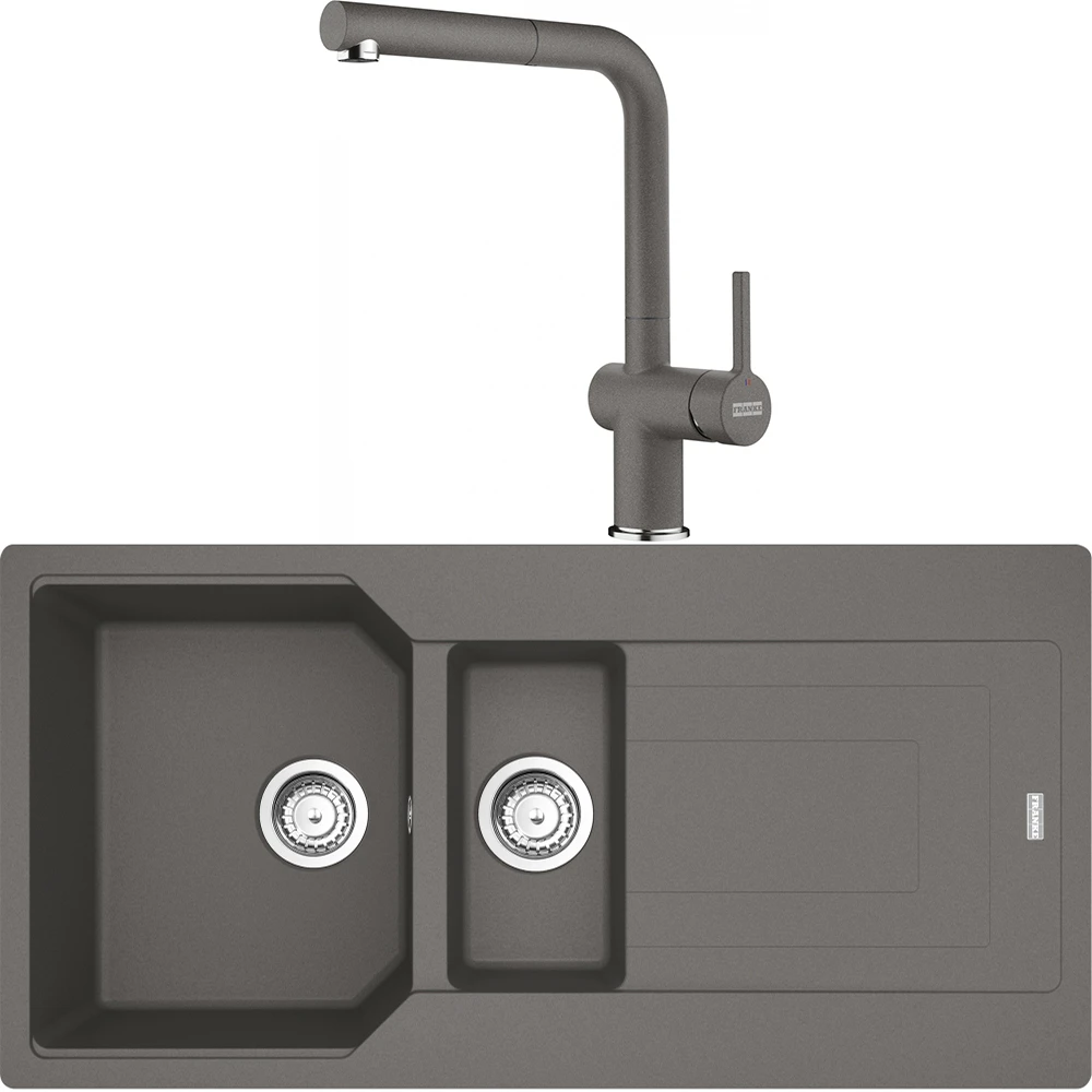 Franke Urban Ubg 651-100 1,5 Gözlü Granit Evye + Active Plus Doccia 2.0 Armatür (Stone Grey) Hemen Al