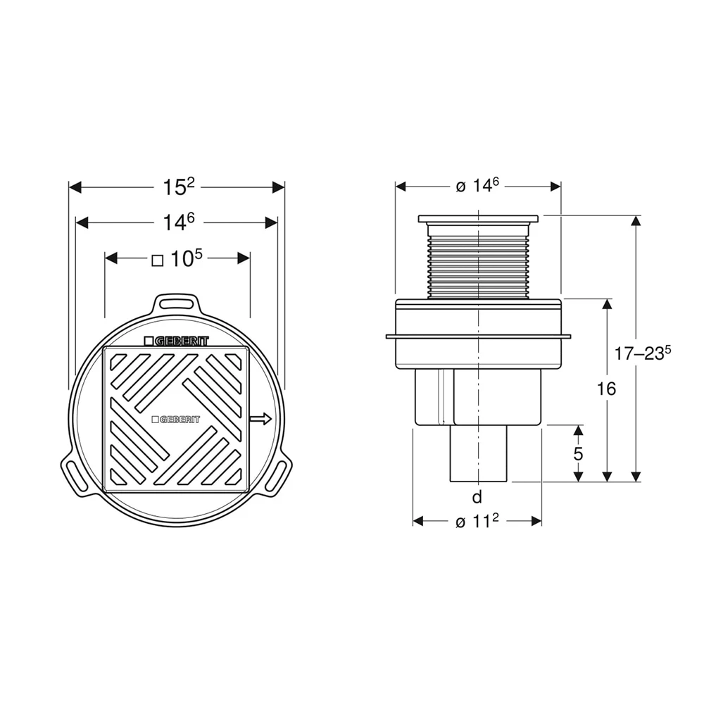 Geberit Aquorea Yer Süzgeci - 388.015.00.2 Hemen Al