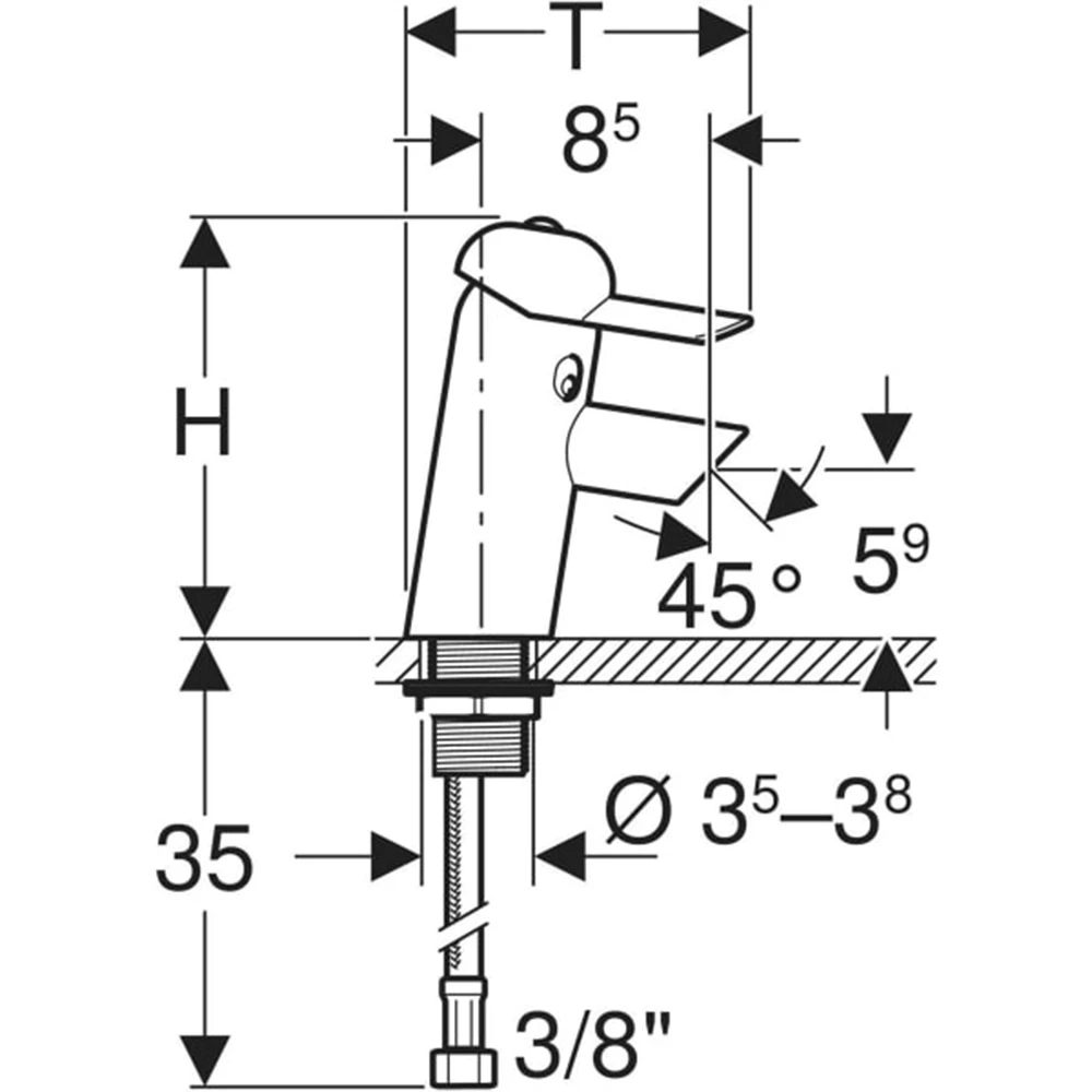 Geberit Bambini Mavi Lavabo Bataryası - 116.207.SX.1 Hemen Al