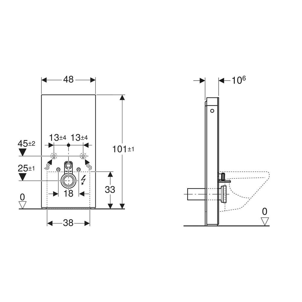 Geberit Monolith Plus 101 Cm Beton Asma Klozet Rezervuar Modülü - 131.221.JV.7 Hemen Al