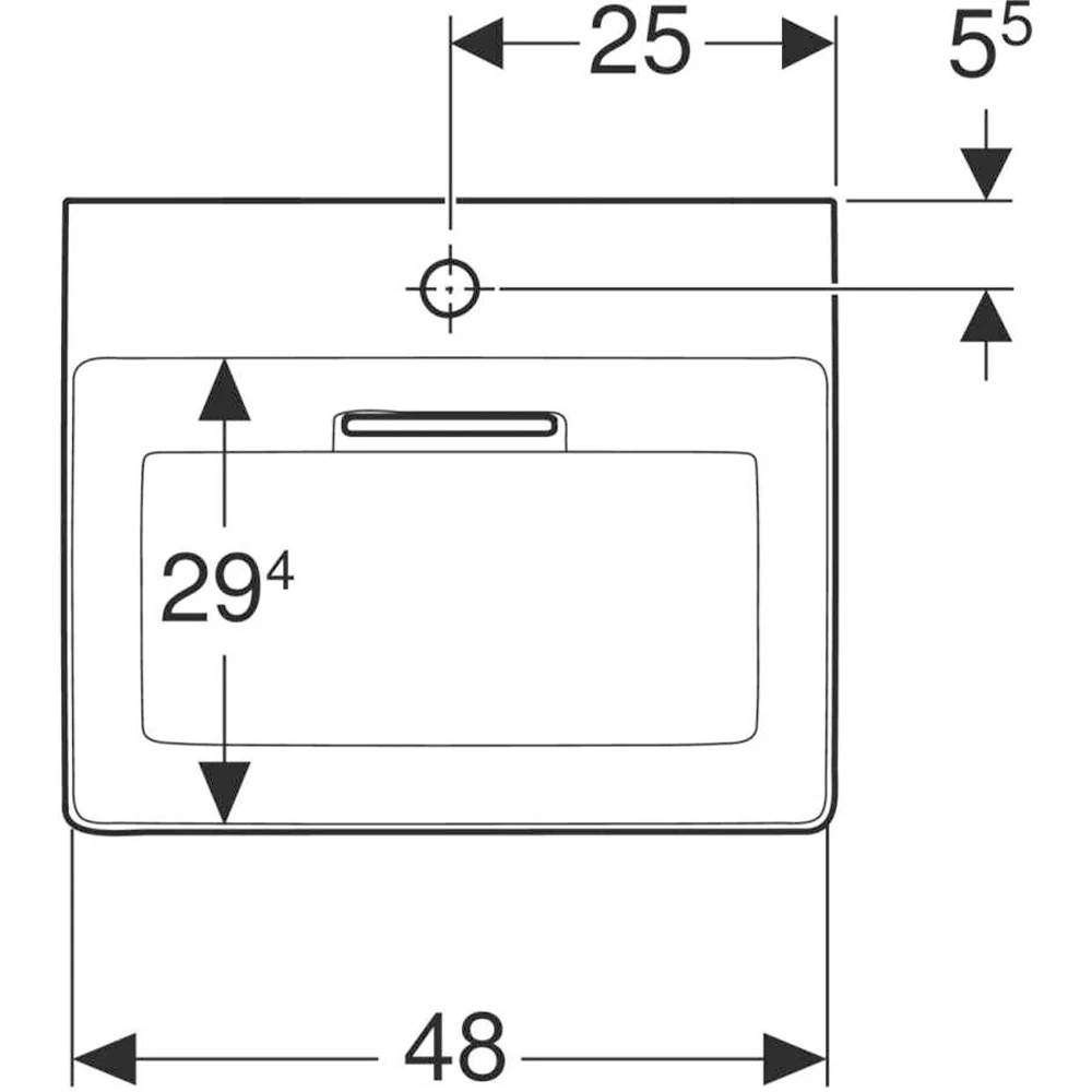 Geberit ONE 50x40 Beyaz Çanak Lavabo Batarya Delikli 505.024.00.1 Hemen Al