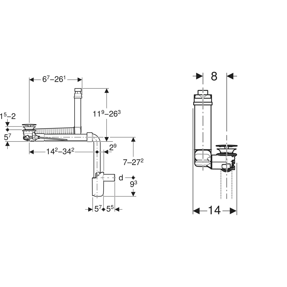 Geberit Clou Lavabo Gideri - 152.059.21.1 Hemen Al