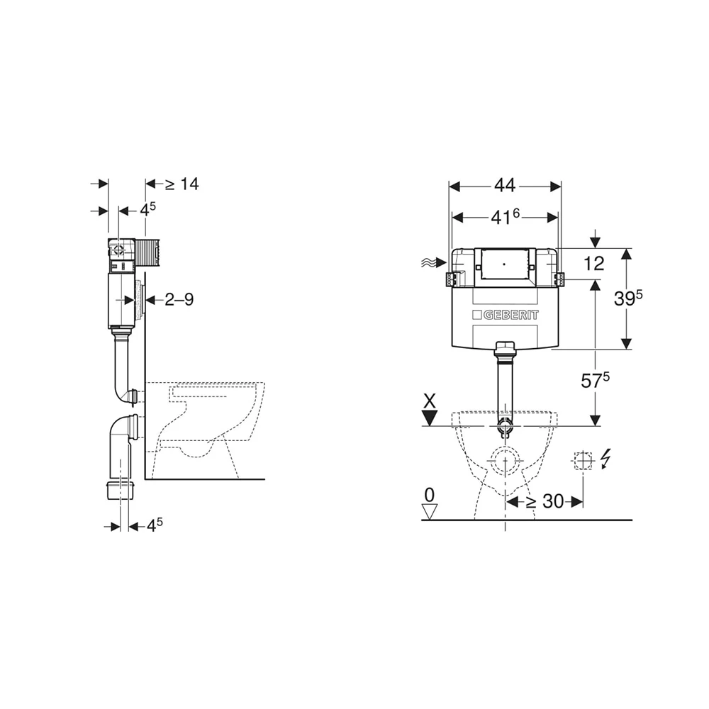 Geberit Omega 12 Cm 6/3 L Gömme Rezervuar - 109.060.00.1 Hemen Al