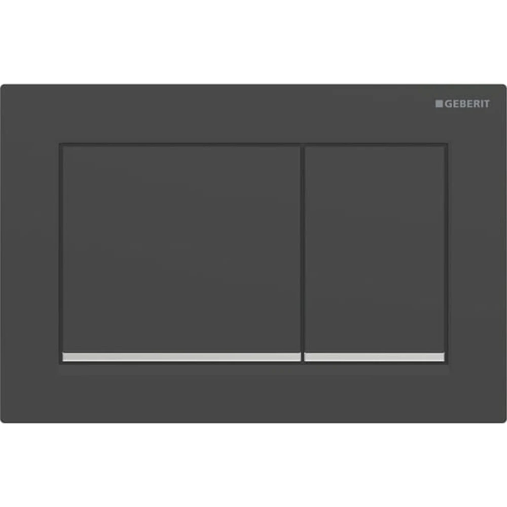 Geberit Omega20 Mat Siyah-Parlak Krom Kumanda Kapağı - 115.080.14.1 Hemen Al