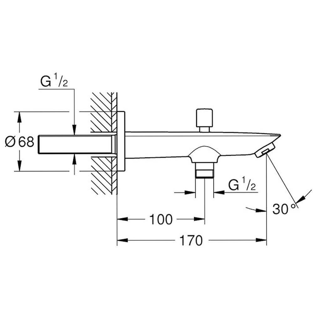Grohe BauCosmopolitan Neutral Yön Değiştiricili Çıkış Ucu - 13425001 Hemen Al