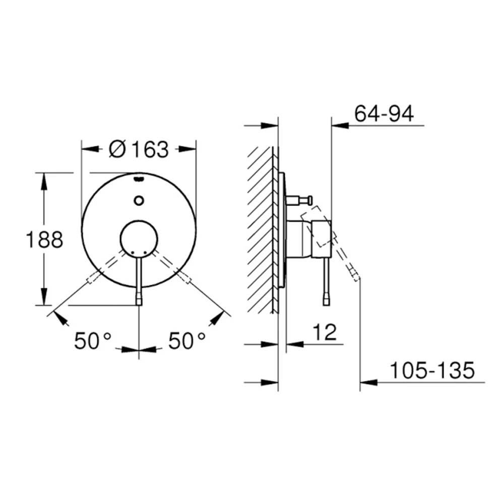 Grohe Essence New Ankastre Banyo/Duş Bataryası - 19285DC1 Hemen Al