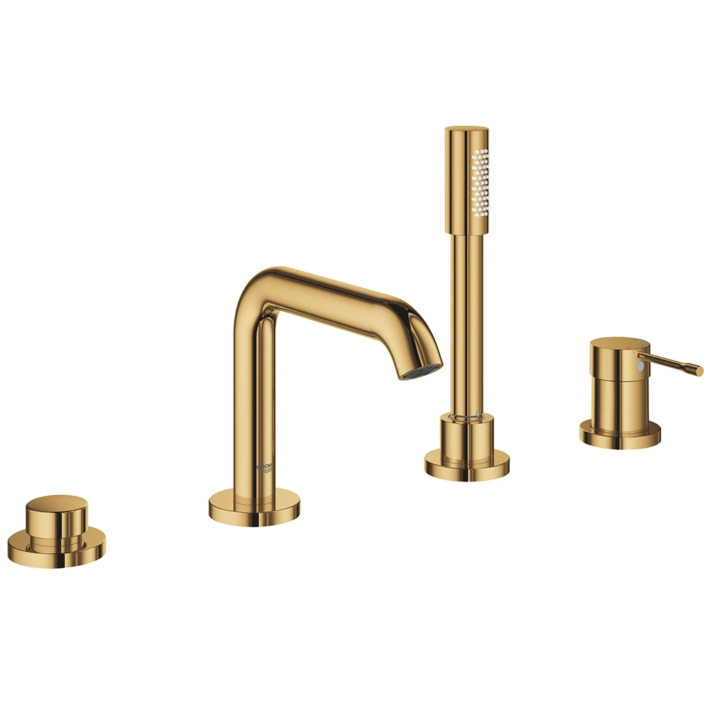 Grohe Essence New Dört Delikli Altın Küvet Bataryası - 25251GN1 Hemen Al