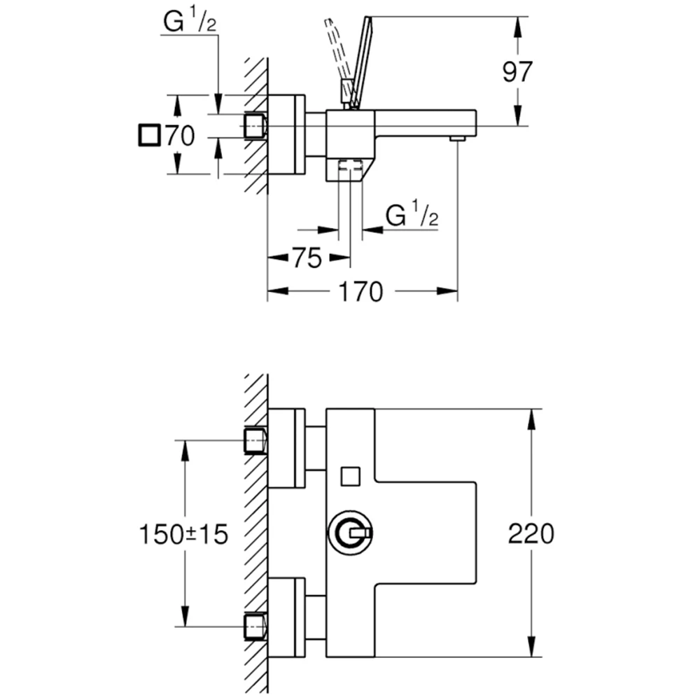 Grohe Eurocube Joy Tek Kumandalı Banyo Bataryası - 23666000 Hemen Al