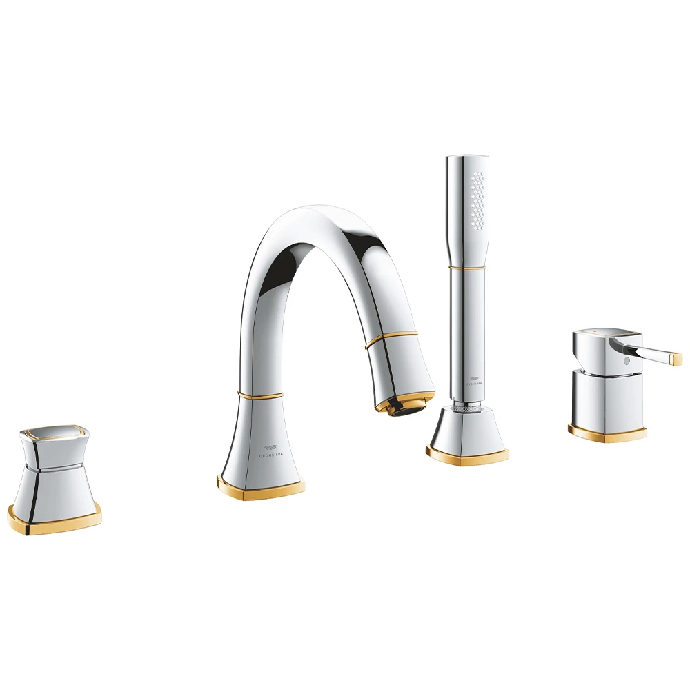 Grohe Grandera Dört Delikli Bronz-Krom Küvet Bataryası - 29418IG0 Hemen Al