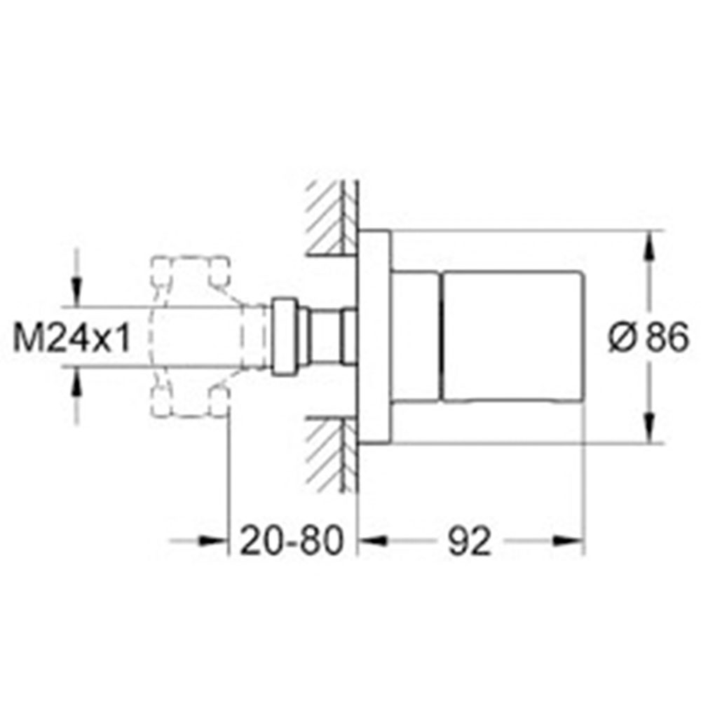 Grohe Grohtherm 3000 Cosmopolitan Ankastre Stop Valf - 19470000 Hemen Al