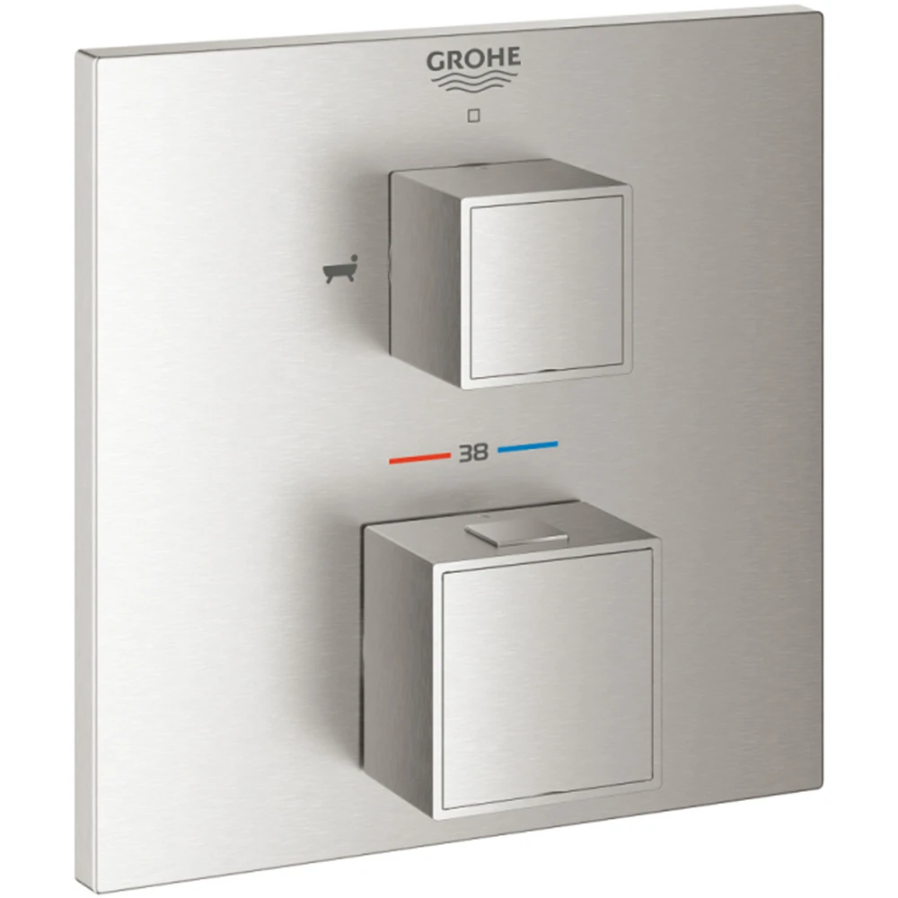 Grohe Grohtherm Cube Çift Yönlü Ankastre Termostatik Banyo Bataryası- 24155DC0 Hemen Al