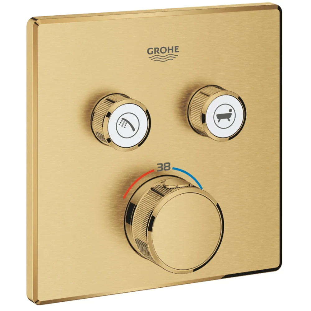 Grohe Grohtherm SmartControl Çift Valfli Akış Kontrollü Bronz Ankastre Termostatik Duş Bataryası - 29124GN0 Hemen Al