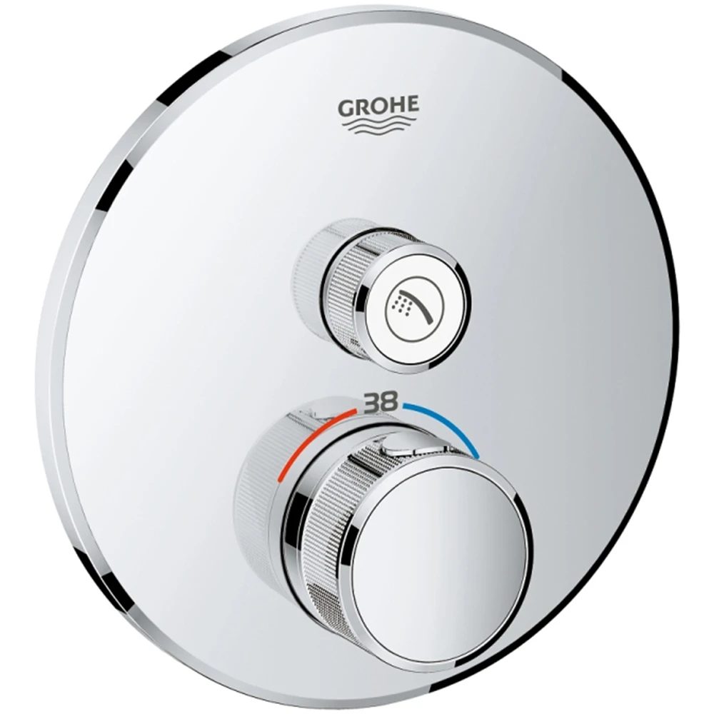 Grohe Grohtherm SmartControl Tek Valfli Akış Kontrollü Ankastre Termostatik Duş Bataryası - 29118000 Hemen Al