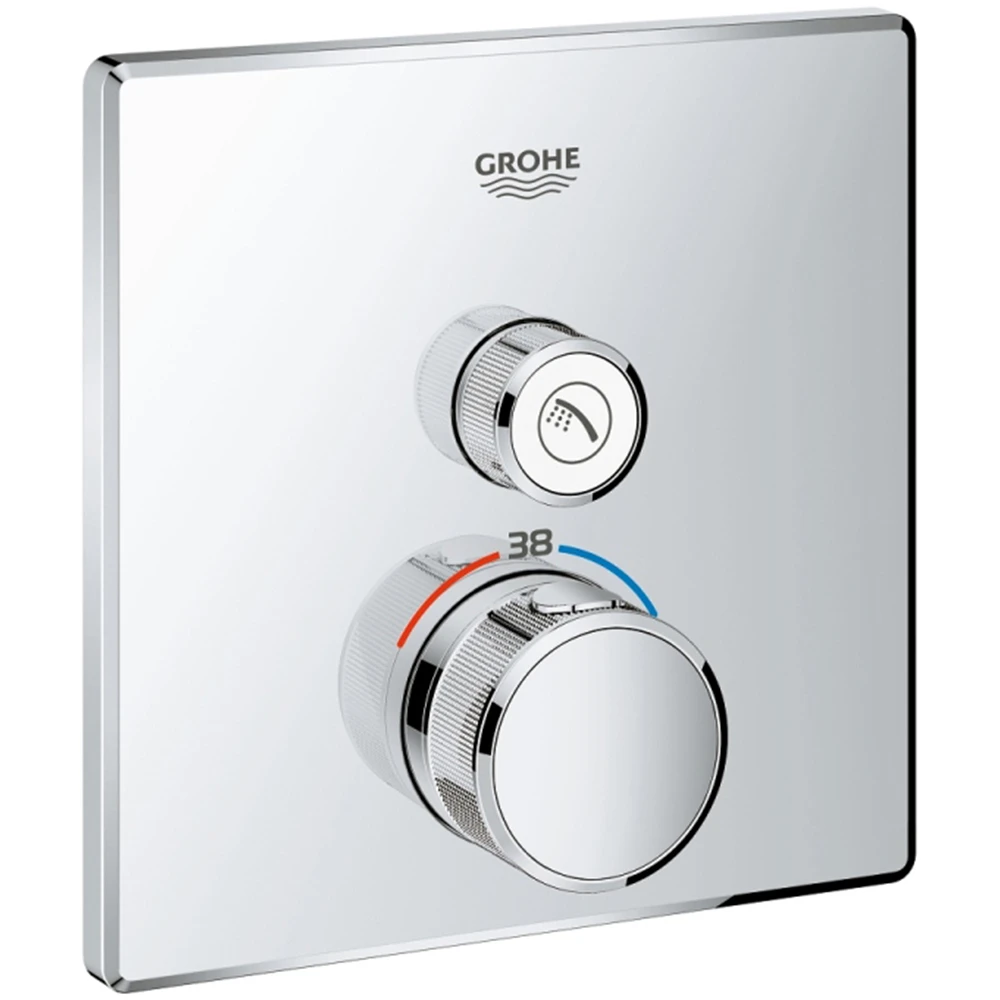 Grohe Grohtherm SmartControl Tek Valfli Akış Kontrollü Ankastre Termostatik Duş Bataryası - 29123000 Hemen Al