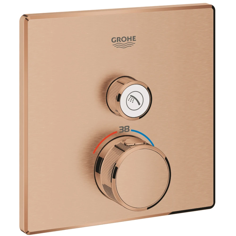 Grohe Grohtherm SmartControl Tek Valfli Akış Kontrollü Rose Gold Ankastre Termostatik Duş Bataryası - 29123DL0 Hemen Al