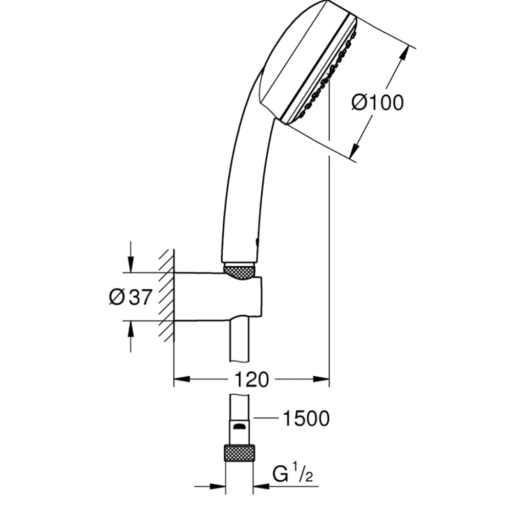 Grohe NTempCosmopolitan 100 El Duş Seti - 26084002 Hemen Al