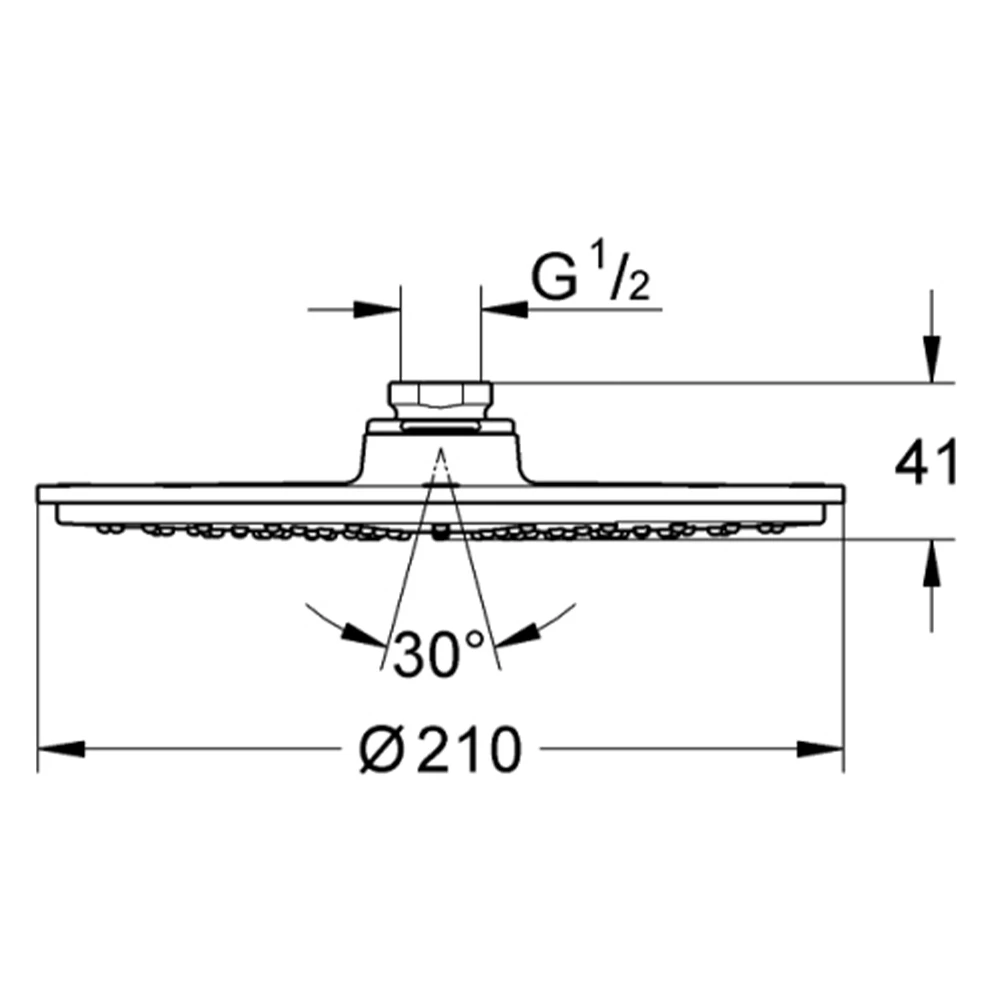 Grohe Rainshower Cosmopolitan 1 Akışlı Metal Tepe Duşu - 2836800E Hemen Al